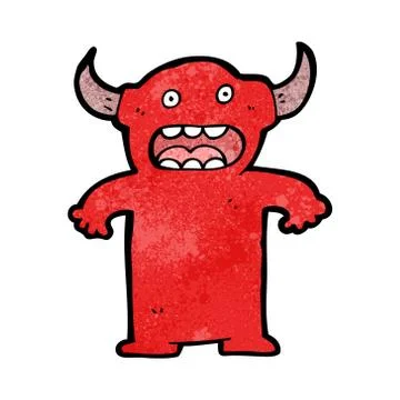 Cartoon little devil Stock Illustration