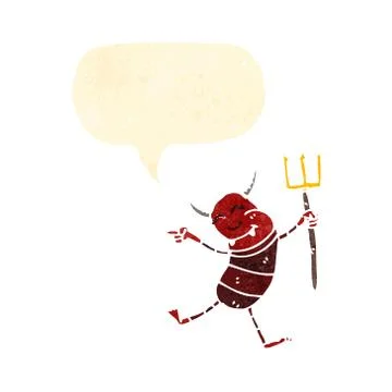 Cartoon little devil Stock Illustration