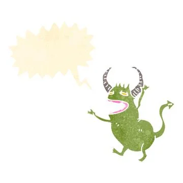 Cartoon little devil Stock Illustration