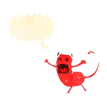 Cartoon little devil Stock Illustration
