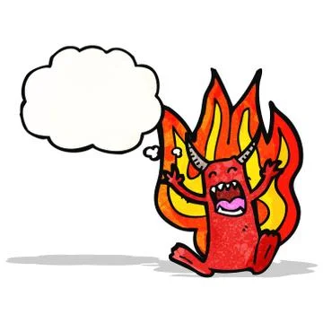 Cartoon little devil 스톡 일러스트