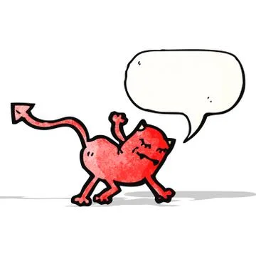 Cartoon little devil 스톡 일러스트