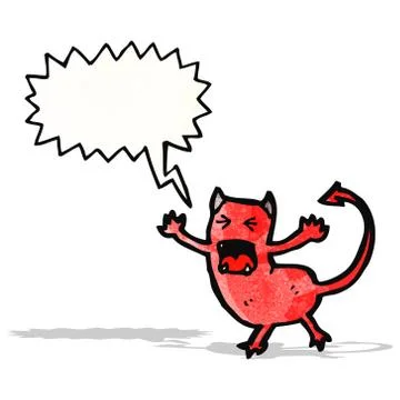 Cartoon little devil Stock Illustration