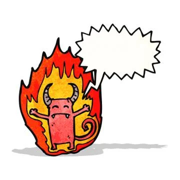 Cartoon little devil Stock Illustration