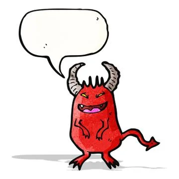 Cartoon little devil Stock Illustration