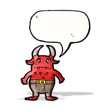 Cartoon little devil Stock Illustration