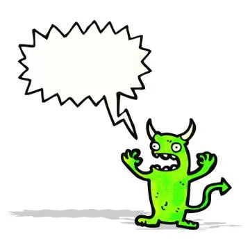 Cartoon little devil Stock Illustration