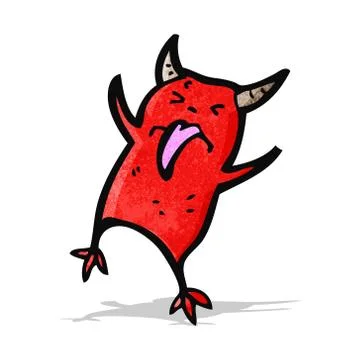 Cartoon little devil Stock Illustration