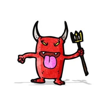 Cartoon little devil Stock Illustration