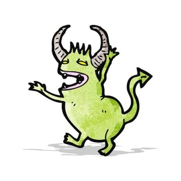 Cartoon little devil Stock Illustration