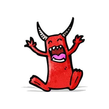 Cartoon little devil 스톡 일러스트