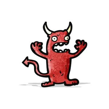 Cartoon little devil 스톡 일러스트