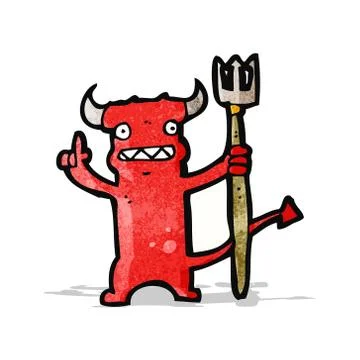 Cartoon little devil Illustrazione stock