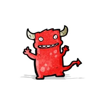 Cartoon little devil 스톡 일러스트
