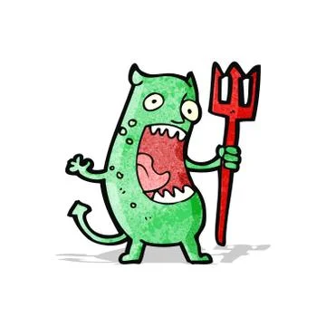 Cartoon little devil 스톡 일러스트