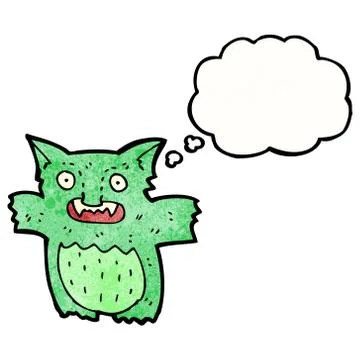 Cartoon little gremlin Stock Illustration