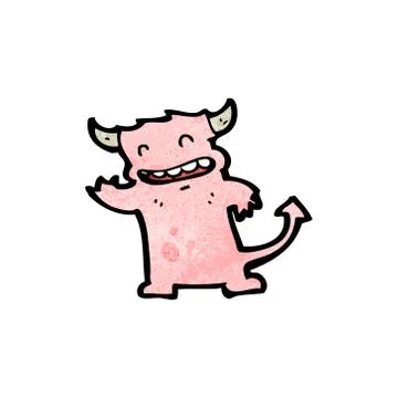 Cartoon little imp Stock Illustration