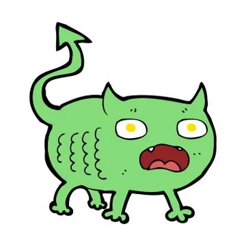 Cartoon little imp Stock Illustration