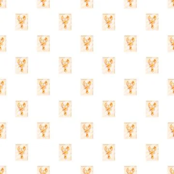 Cartoon lobster pattern for seafood background design Stock Illustration