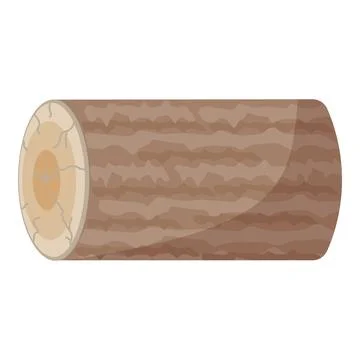 Cartoon log cross section illustration Stock Illustration