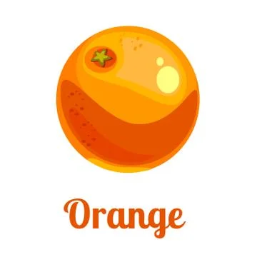 Cartoon logo orange Stock Illustration