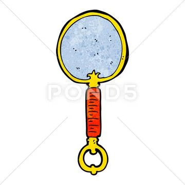 Cartoon looking glass Stock Illustration