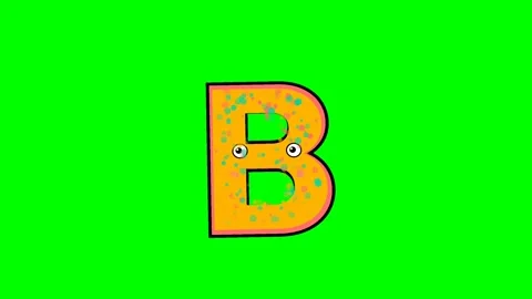 Cartoon Looping with Letter on Chroma Key for Compositing Video stock 336892877