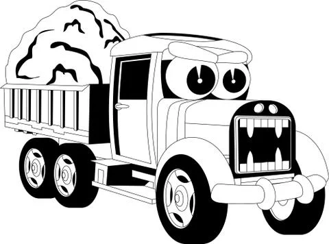 Cartoon lorry car Stock Illustration