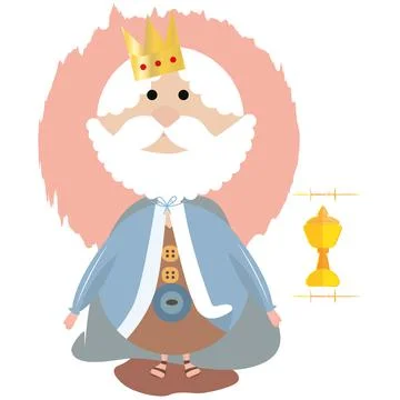 Cartoon of a magi king Stock Illustration