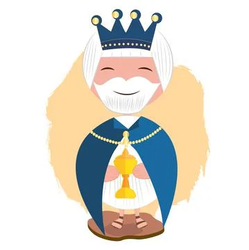 Cartoon of a magi king Stock Illustration