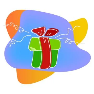 Cartoon magic Gift Box - Vector Illustrations Stock Illustration