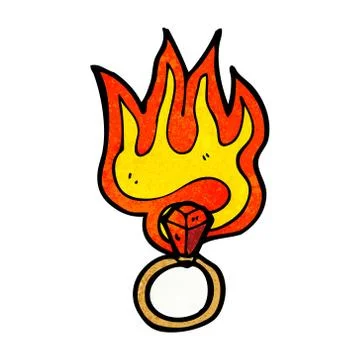 Cartoon magic ring Stock Illustration