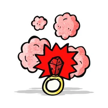 Cartoon magic ring Illustrazione stock