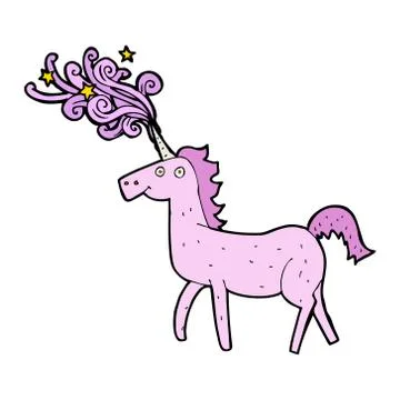 Cute unicorn. Funny magic unicorn cartoon character. Usable for