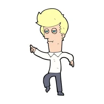 Cartoon man accusing Stock Illustration