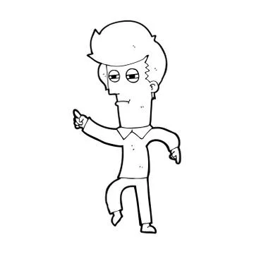 Cartoon man accusing Stock Illustration