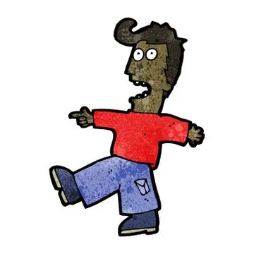 Cartoon man accusing Stock Illustration