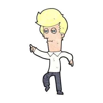 Cartoon man accusing Stock Illustration