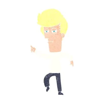 Cartoon man accusing Stock Illustration