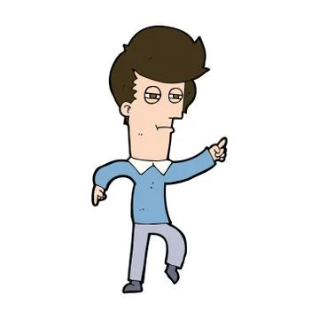 Cartoon man accusing Stock Illustration