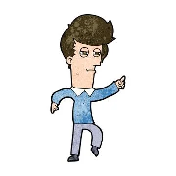 Cartoon man accusing Stock Illustration