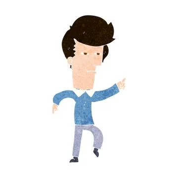 Cartoon man accusing Stock Illustration