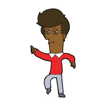 Cartoon man accusing Stock Illustration