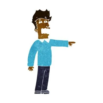 Cartoon man accusing Stock Illustration