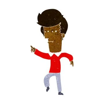 Cartoon man accusing Stock Illustration