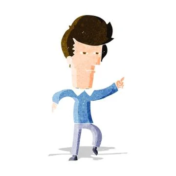 Cartoon man accusing Stock Illustration