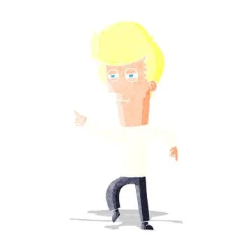 Cartoon man accusing Stock Illustration