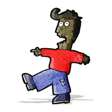 Cartoon man accusing Stock Illustration