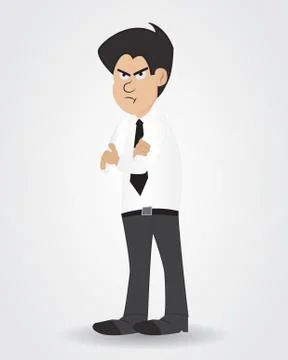 Cartoon man boring Stock Illustration