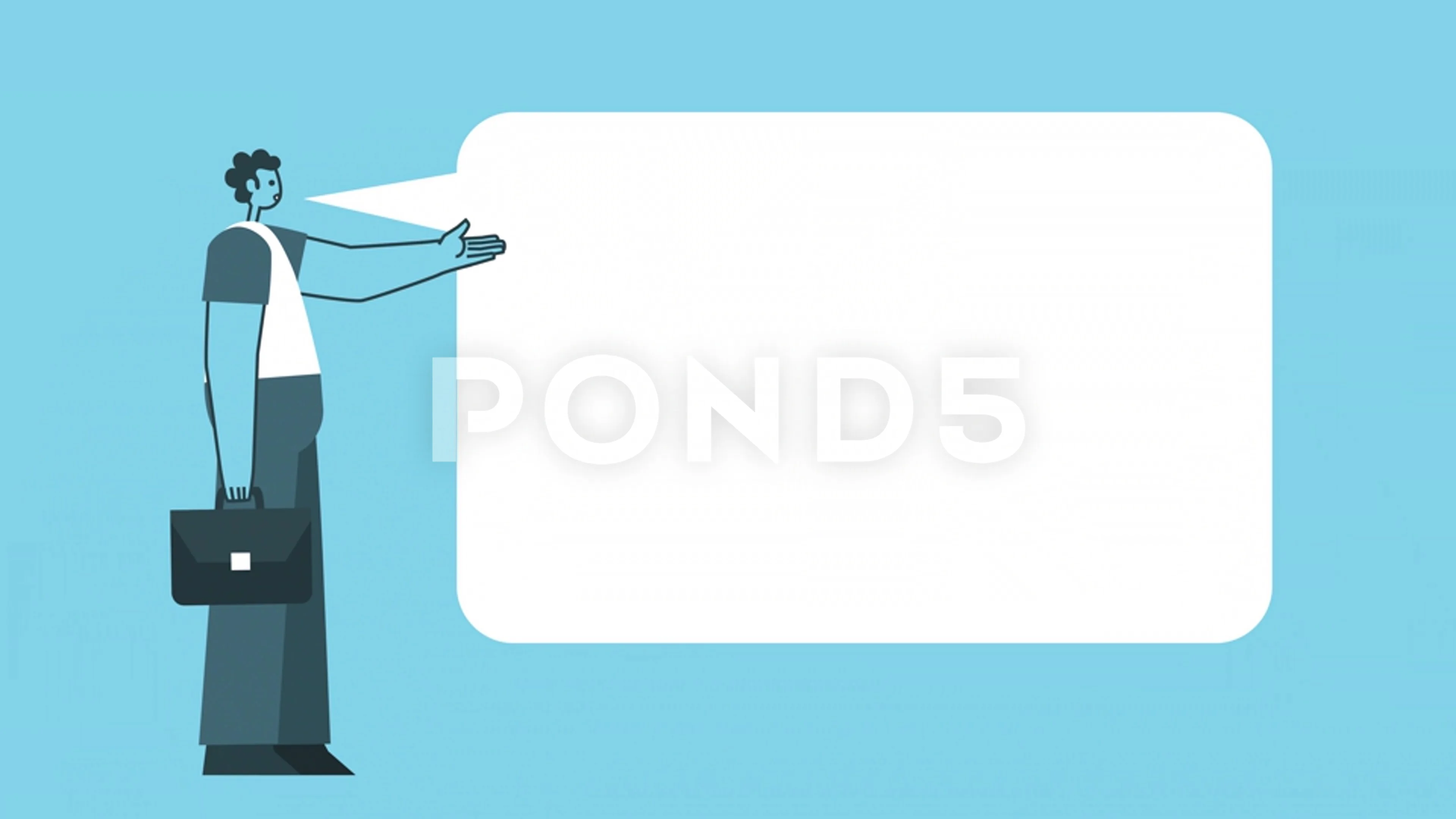 Cartoon Man with Briefcase Talking with ... | Stock Video | Pond5